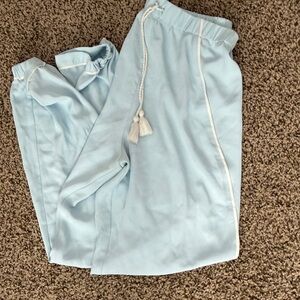 Negative Underwear Light Blue Lounge Pants with White Trim